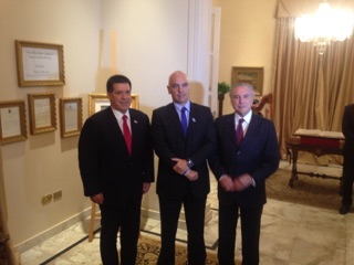 Ministro com o presidente do Paraguai, Horácio Cartes